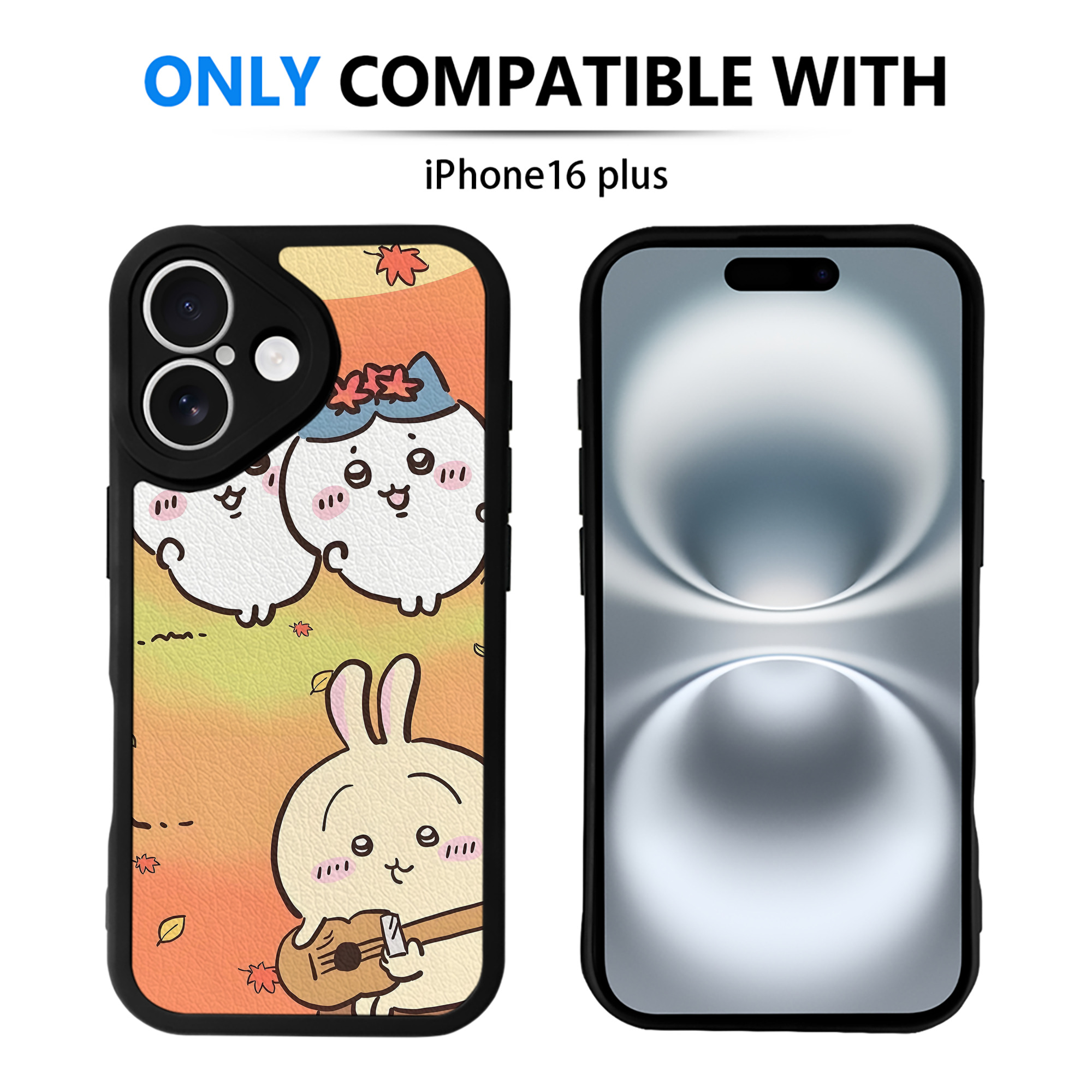 （画像用） ちいかわ Chii-kawa 【iPhone 16シリーズ対応】シリコンスマホケース（レザー調） 材質：シリコン